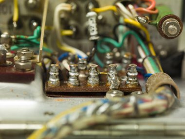 Elektronik makine parçalarının yakın plan görüntüleri