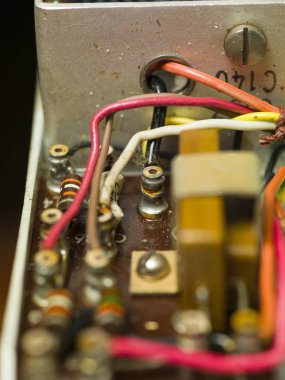 Elektronik makine parçalarının yakın plan görüntüleri