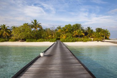 Rüya tatili için güzel bir ada, maldivler.