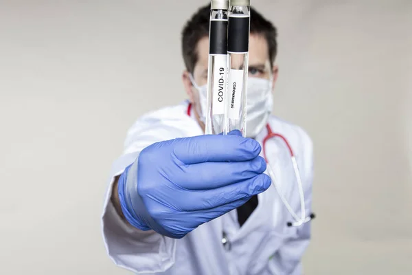 Blodampuller Organism Coronavirus Test — Stockfoto