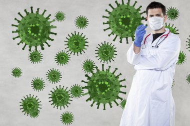 Doktor elinde kırmızı sıvıyla dolu bir şırınga tutuyor. Kan örneği ya da aşı konsepti.