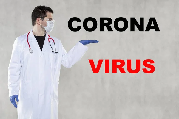 Coronavirus Arzt Warnt Vor Infektion — Stockfoto