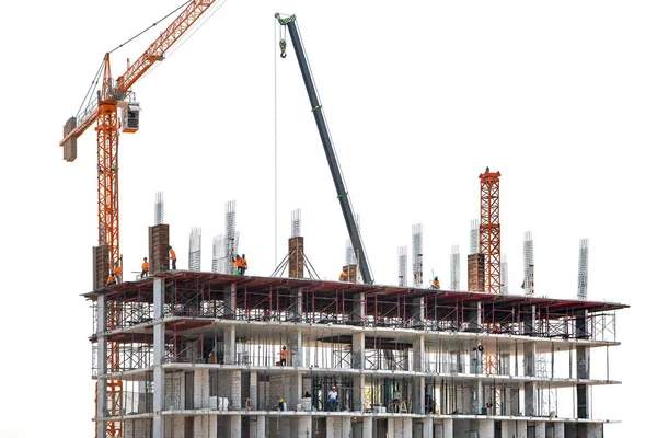 Construction Site Building Cranes — Stock Photo, Image
