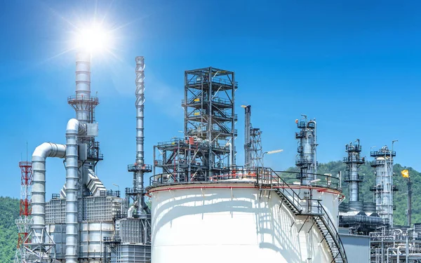 Raffineria Industriale Petrolio Gas — Foto Stock