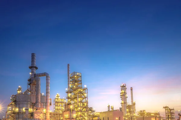 Oil Gas Refinery Sunset — Stock Photo, Image