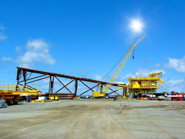 Plataforma Equipamento Durante Construção — Fotografia de Stock