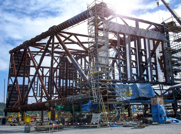 Plataforma Equipamento Durante Construção — Fotografia de Stock