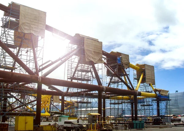 Plataforma Equipamento Durante Construção — Fotografia de Stock