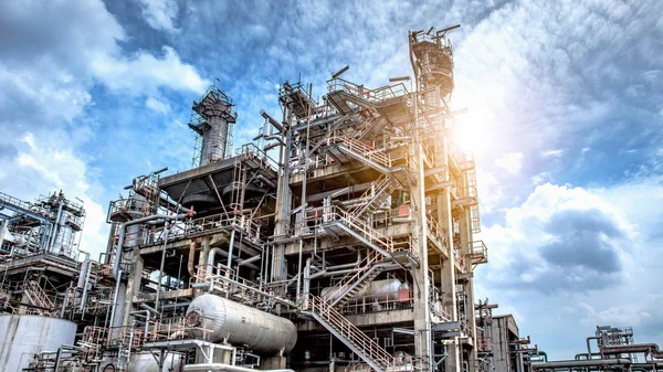 Industrial Planta Refinería Petróleo Gas — Foto de Stock