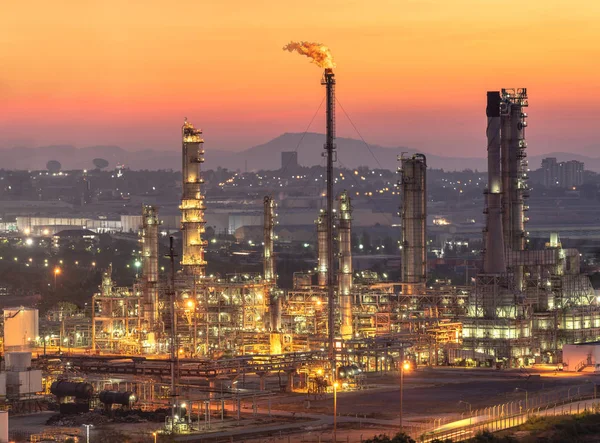 Instalação Industrial Refinaria Petróleo Gás — Fotografia de Stock