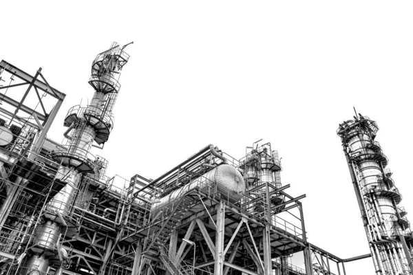 Industrial Oil Refinery White Background — Stock Photo, Image