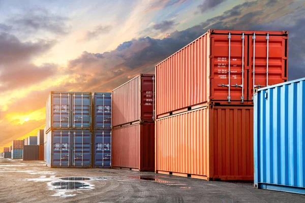 Stack Containers Box Cargo — Stock Photo, Image