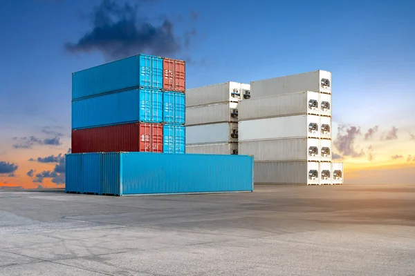 Stack Containers Box Cargo — Stock Photo, Image