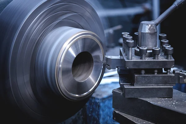 Proceso Mecanizado Metales Fabricación Industrial — Foto de Stock