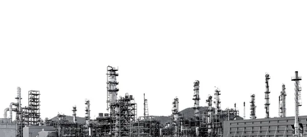 Impianto Raffineria Sfondo Bianco — Foto Stock