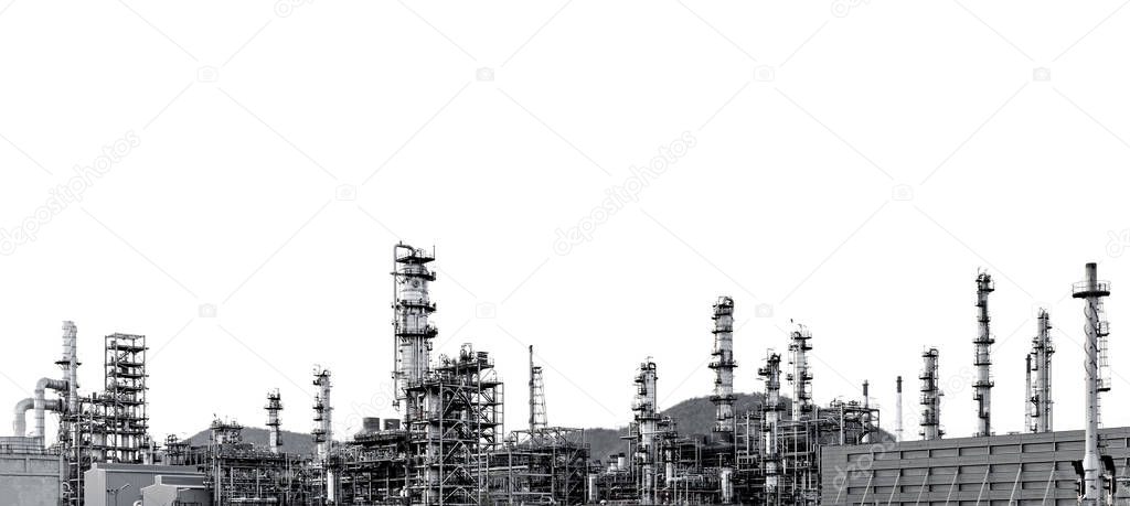 Refinery plant on white background