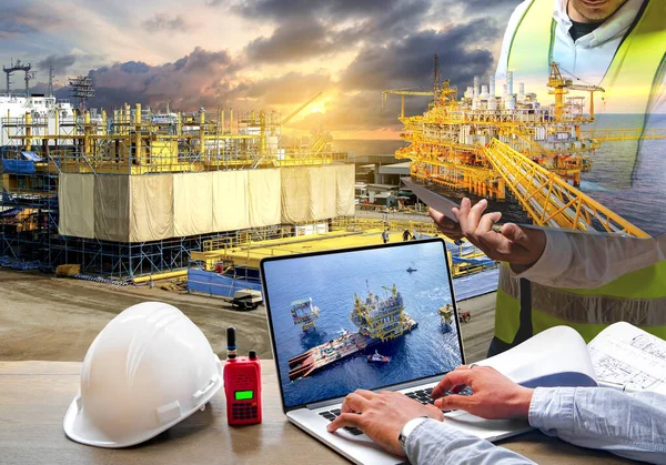 Offshore kurulum, endüstriyel ve işçi ekipman güvenliği görüntüsü üretimi için sondaj sondajı inşaat ve ulaşım endüstrisi