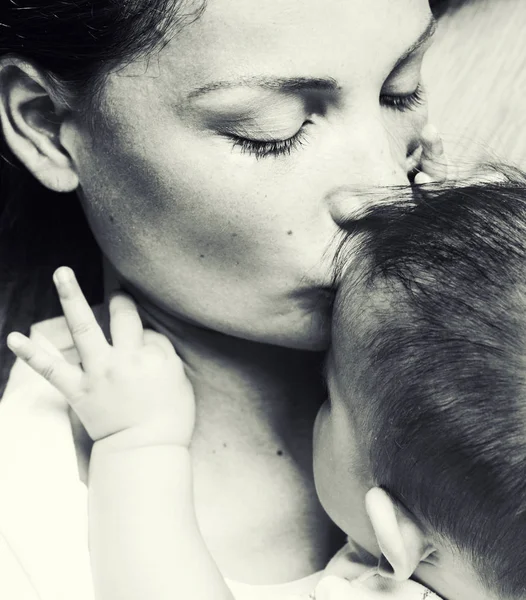 young mother with little cute baby