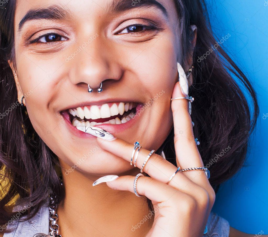 Indian girl with long nails — Stock Photo © iordani #166631042