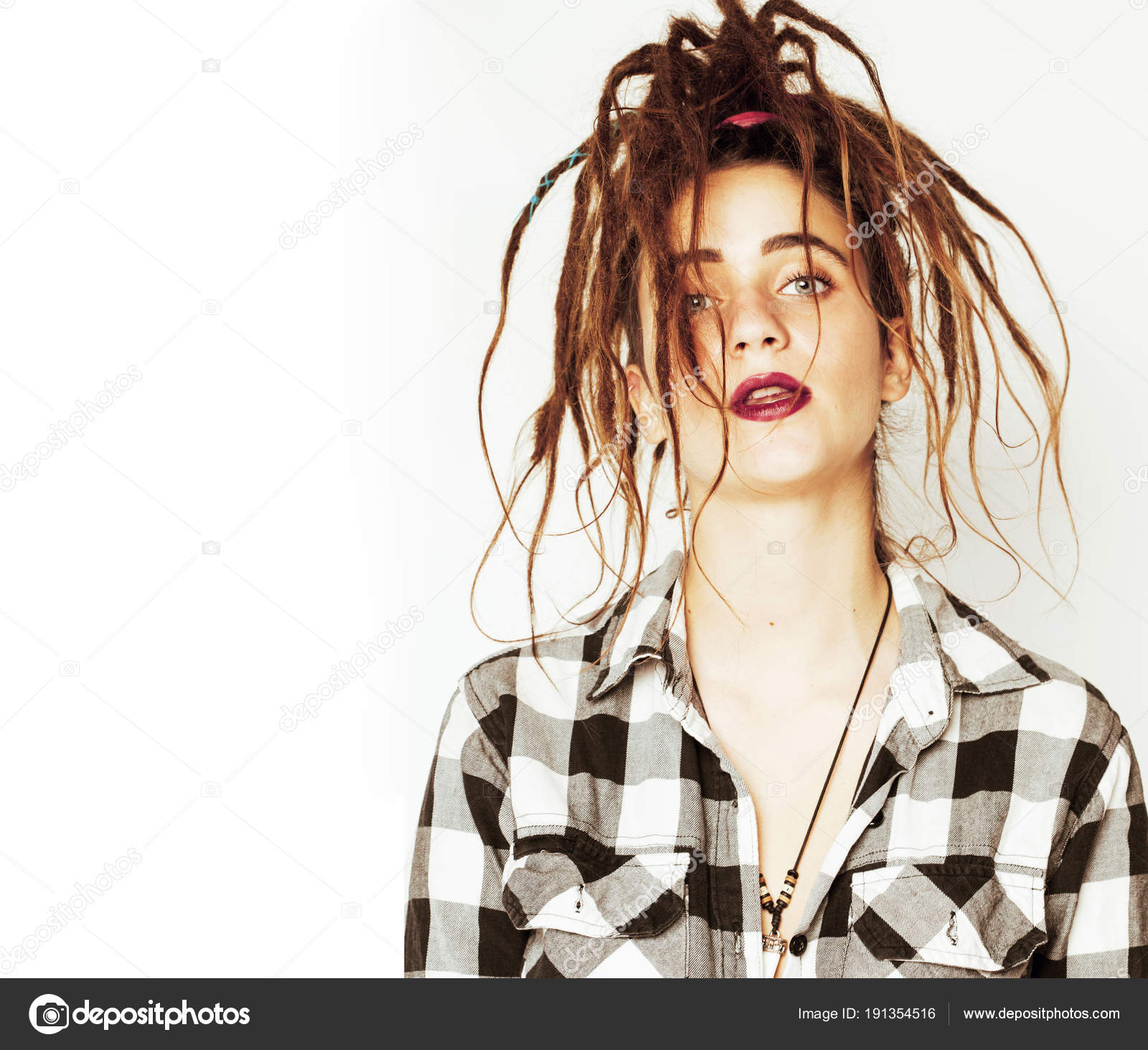 Real Caucasian Woman With Dreadlocks Hairstyle Funny