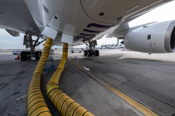 Bangkok Tailândia Julho 2019 Aircraft Park Airport Wait Travel Passenger — Fotografia de Stock