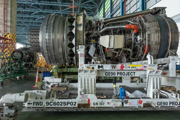 Bangkok Apr 2020 Gas Turbine Jet Engine 보수중 항공기가 수있는 — 스톡 사진