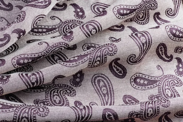 Seidentextil mit einem Strudel und Ethno-Muster und einem schönen Cur — Stockfoto