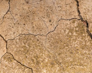 Çatlak beton dokusu yakın çekim. Soyut çimento arkaplanı