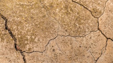 Çatlak beton dokusu yakın çekim. Soyut çimento arkaplanı