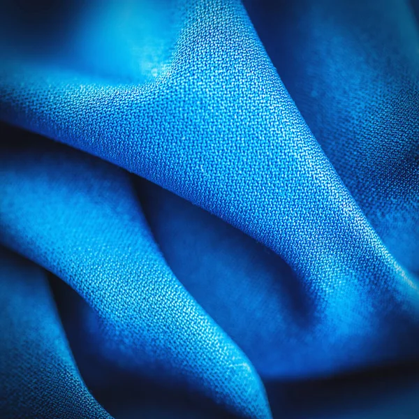 High resolution background texture, silk blue fabric