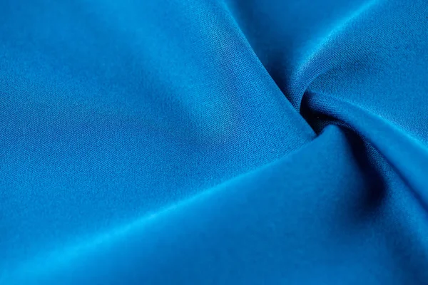Tekstur latar belakang resolusi tinggi, kain biru sutra — Stok Foto