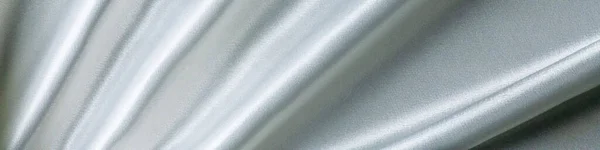 Фон текстуры Роскошный гладкий белый шелк или атласная ткань — стоковое фото