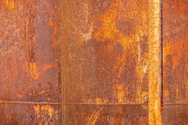 Eski paslı bir meta tabakasının soyut arkaplan dokusu