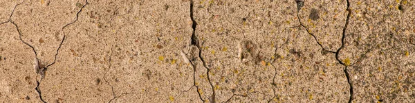 Stary Betonowy Cement Pęknięciami Naturalnym Zniszczeniem Czasów Warunków Atmosferycznych — Zdjęcie stockowe