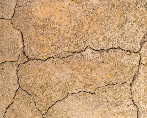 Cimento Concreto Velho Com Rachaduras Destruição Natural Tempo Condições Meteorológicas — Fotografia de Stock