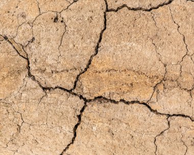 Çatlaklı eski beton ve zaman ve hava koşullarından kaynaklanan doğal yıkım