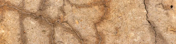 Старый Бетонный Цемент Трещинами Природными Разрушениями Времени Погодных Условий — стоковое фото
