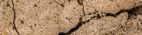 Cimento Concreto Velho Com Rachaduras Destruição Natural Tempo Condições Meteorológicas — Fotografia de Stock