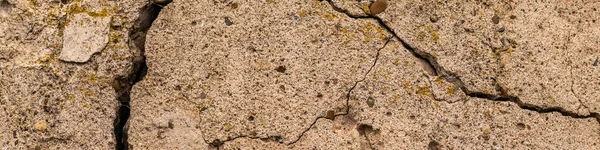 Cemento Hormigón Viejo Con Grietas Destrucción Natural Del Tiempo Las — Foto de Stock