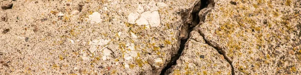 Cimento Concreto Velho Com Rachaduras Destruição Natural Tempo Condições Meteorológicas — Fotografia de Stock