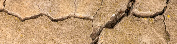 Old Concrete Cement Cracks Natural Destruction Time Weather Conditions — Stock Photo, Image