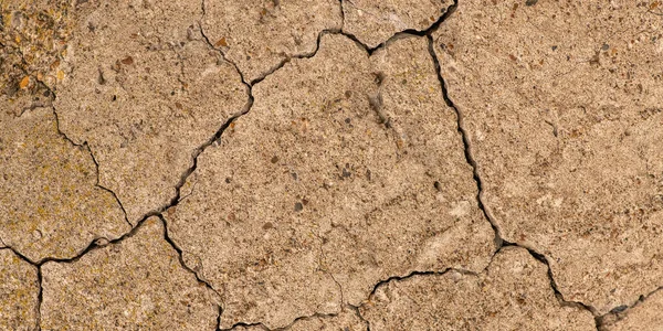 Vieux Ciment Béton Avec Fissures Destruction Naturelle Temps Des Conditions — Photo