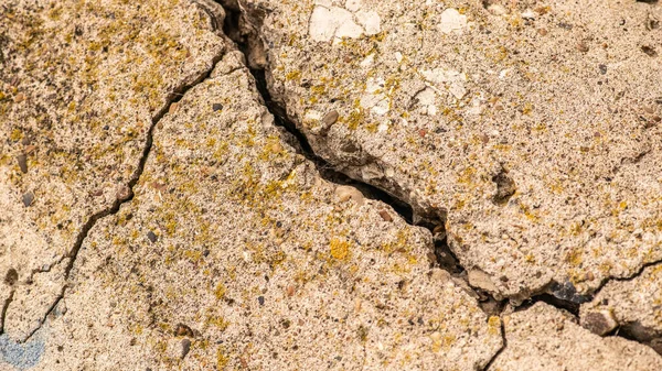 Old Concrete Cement Cracks Natural Destruction Time Weather Conditions — Stock Photo, Image