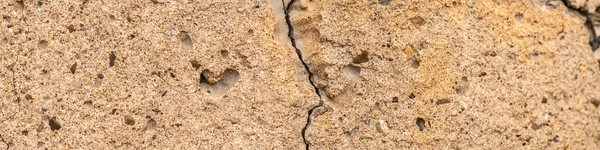 Cimento Concreto Velho Com Rachaduras Destruição Natural Tempo Condições Meteorológicas — Fotografia de Stock