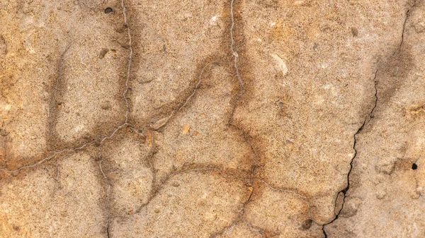 Gammal Betongcement Med Sprickor Och Naturlig Förstörelse Från Tid Och — Stockfoto