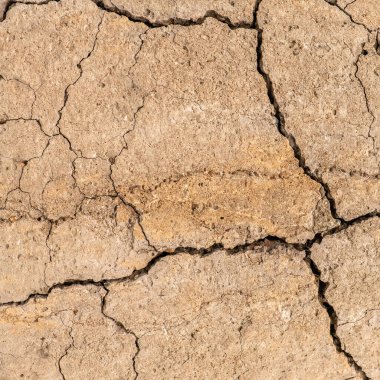 Çatlaklı eski beton ve zaman ve hava koşullarından kaynaklanan doğal yıkım