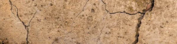 Old Concrete Cement Cracks Natural Destruction Time Weather Conditions — Stock Photo, Image