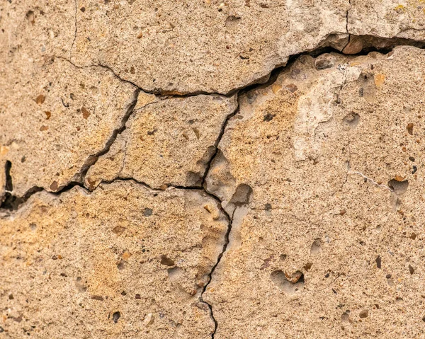 Old Concrete Cement Cracks Natural Destruction Time Weather Conditions — Stock Photo, Image