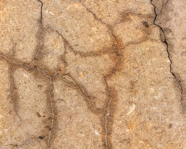 Gammal Betongcement Med Sprickor Och Naturlig Förstörelse Från Tid Och — Stockfoto