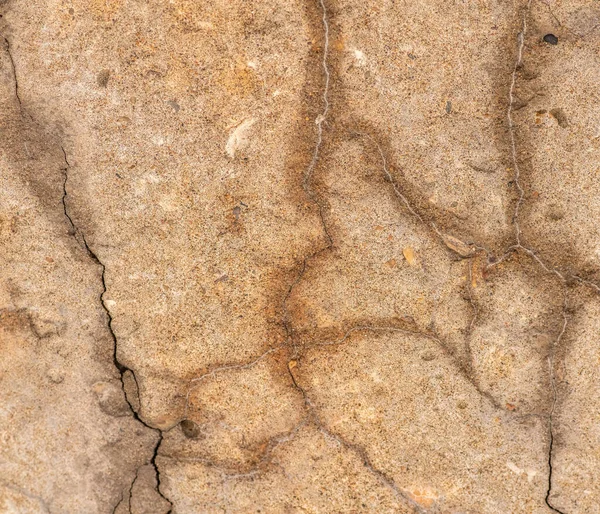 Gammal Betongcement Med Sprickor Och Naturlig Förstörelse Från Tid Och — Stockfoto